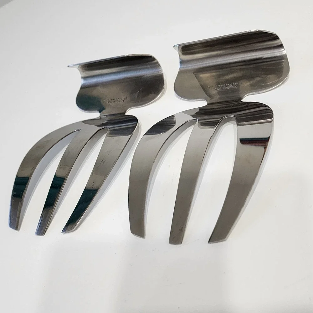 Stainless Steel Salad Hands Claws Tossing Fork Server Utensils Pasta Toss Serve - Picture 7 of 11